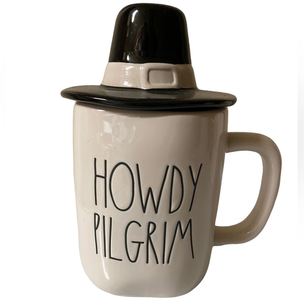Rae Dunn “Howdy Pilgrim” Mug w/Lid